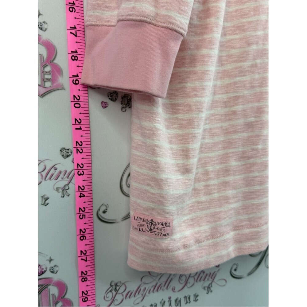 Lauren Ralph Lauren sweater hoodie Light Pink Half-Zip Hooded Pullover - Picture 3 of 14